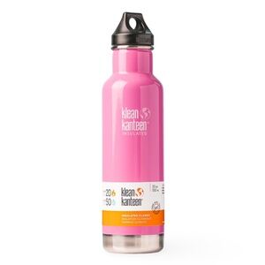 NWT: Klean Kanteen 20oz Insulated Classic Water Bottle w/ Loop Cap;Meadow Flower